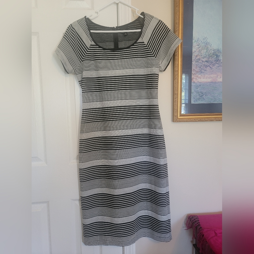 Striped Black and White Dress